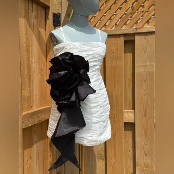 🆕 AJE 🧿 NWOT Potion Spiral Mini Dress, White / Black - Sz AU 10 US 6 - Picture 4 of 15